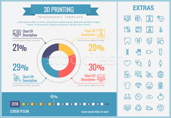 3D printing infographic template and elements. Stock photo © RAStudio