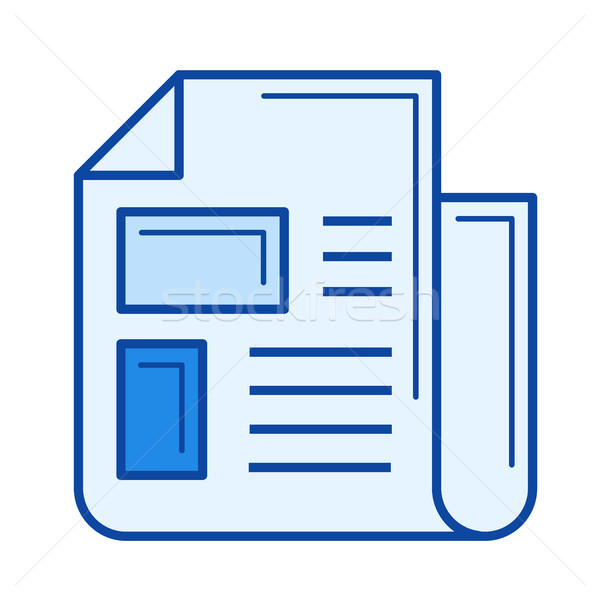 Newspaper line icon. Stock photo © RAStudio