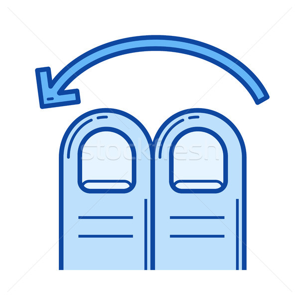 Two-finger swipe left line icon. Stock photo © RAStudio