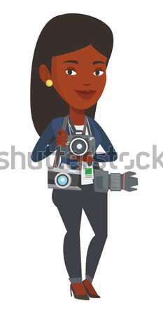 カメラマン 写真 小さな アジア 女性 ストックフォト © RAStudio