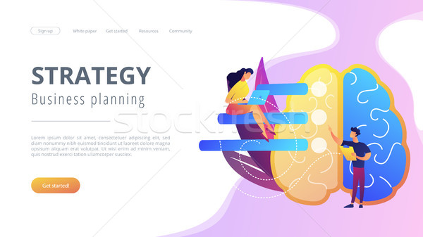 Strategy and business planning landing page. Stock photo © RAStudio
