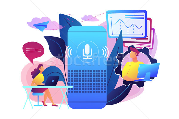 Smart speaker office controller concept vector illustration. Stock photo © RAStudio