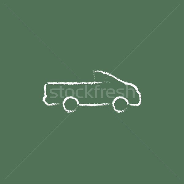 Pick up truck icon drawn in chalk. Stock photo © RAStudio