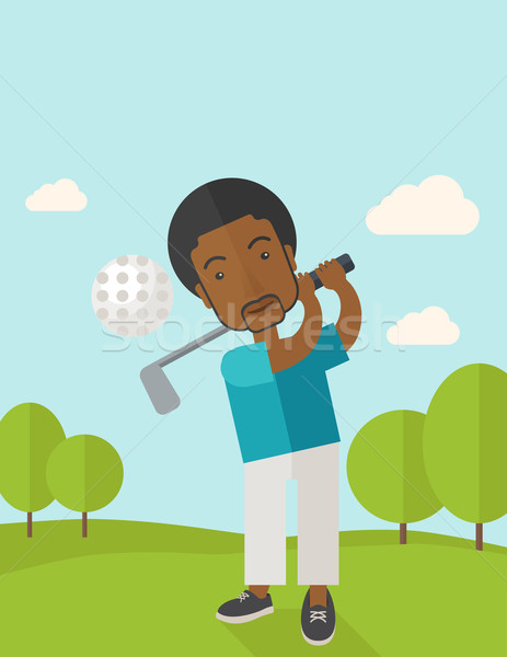 Golf player on field. Stock photo © RAStudio