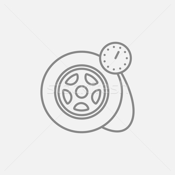 圧力 ゲージ タイヤ 行 アイコン ウェブ ストックフォト © RAStudio