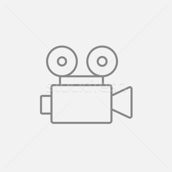 Caméra vidéo ligne icône web mobiles infographie [[stock_photo]] © RAStudio