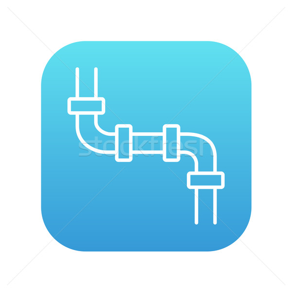 Víz csővezeték vonal ikon háló mobil Stock fotó © RAStudio