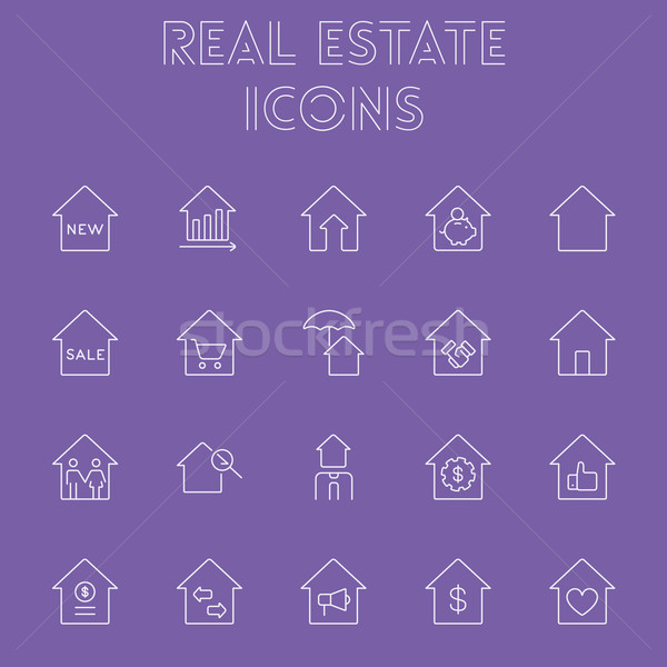 Real estate icon set. Stock photo © RAStudio