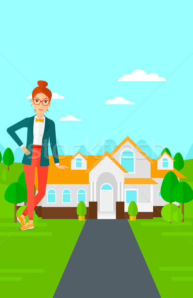 Real estate agent offering house. Stock photo © RAStudio