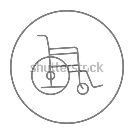 Cadeira de rodas linha ícone teia móvel infográficos Foto stock © RAStudio
