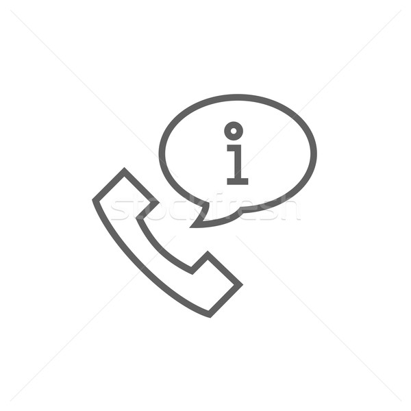 Telefonkagyló információ jel vonal ikon sarkok háló Stock fotó © RAStudio