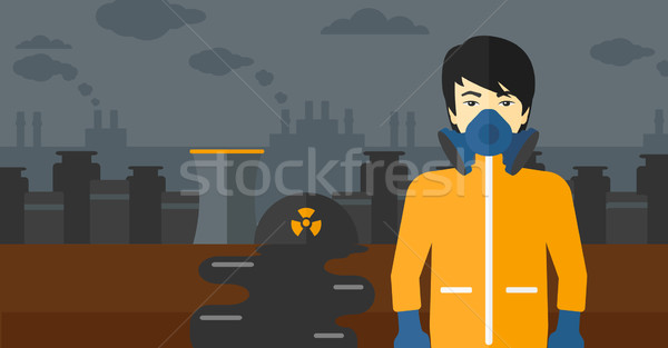 Man in protective chemical suit. Stock photo © RAStudio