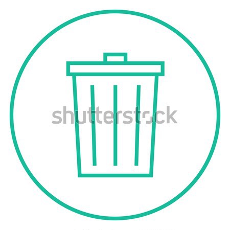 çöp kutusu hat ikon köşeler web hareketli Stok fotoğraf © RAStudio