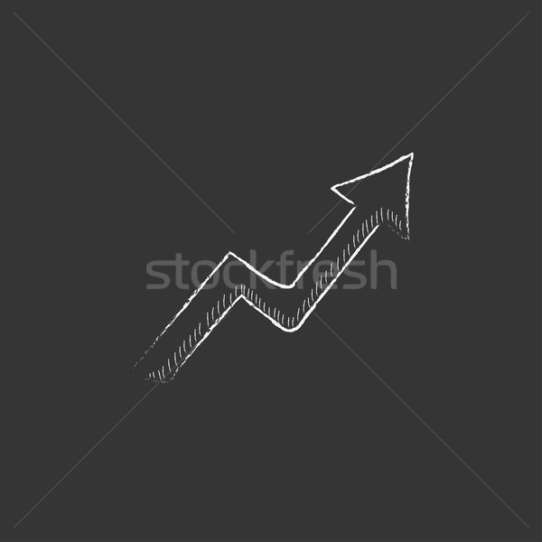 Arrow upward. Drawn in chalk icon. Stock photo © RAStudio