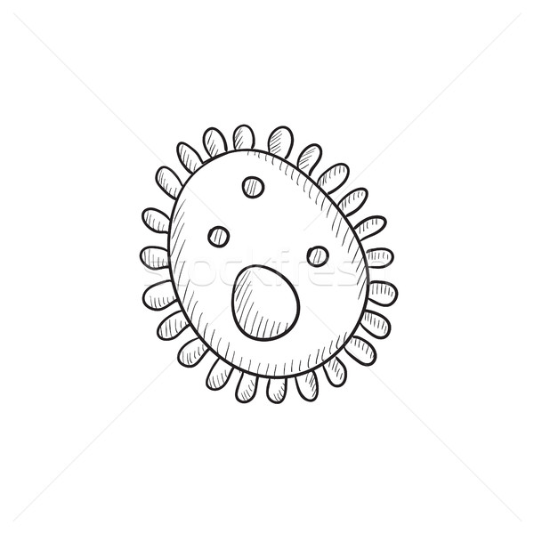 бактерии эскиз икона вектора изолированный рисованной Сток-фото © RAStudio
