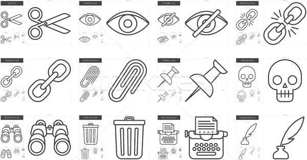 Content Edition line icon set. Stock photo © RAStudio