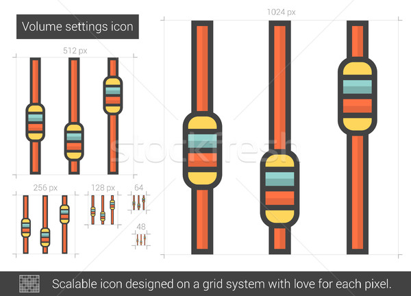 Volume settings line icon. Stock photo © RAStudio