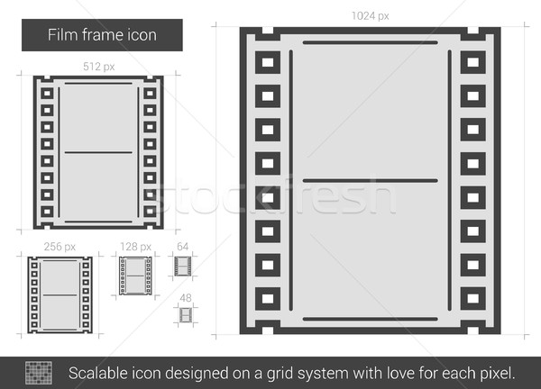 Film frame line icon. Stock photo © RAStudio