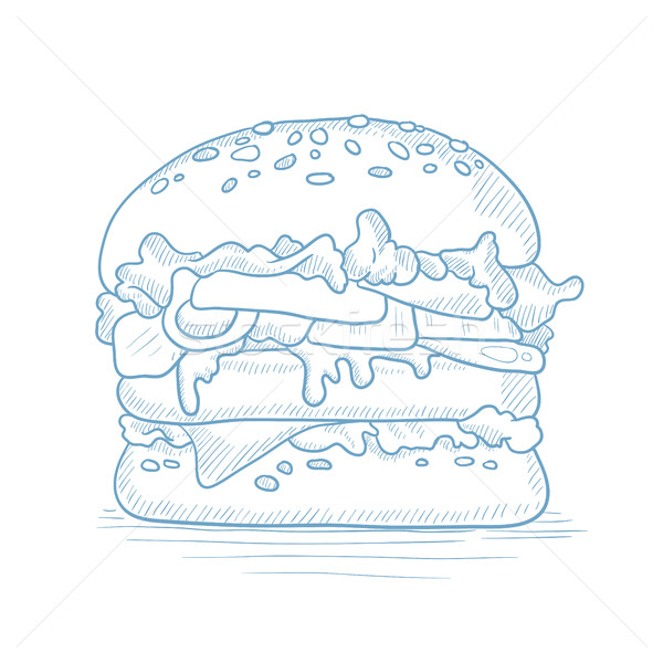 Delicious and appetizing hamburger. Stock photo © RAStudio