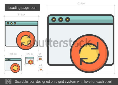 Loading page line icon. Stock photo © RAStudio