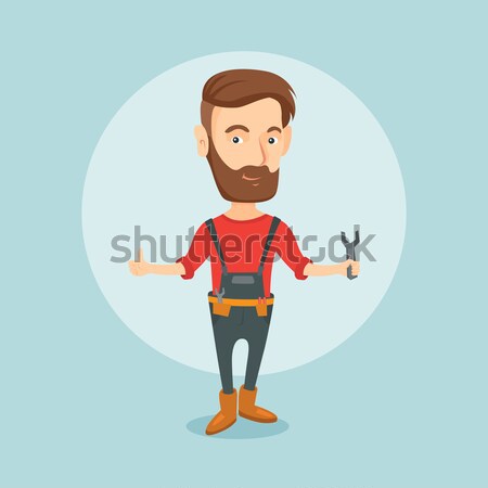 Young man quitting smoking vector illustration. Stock photo © RAStudio