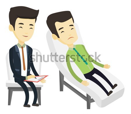 психолог пациент азиатских диван говорить Сток-фото © RAStudio