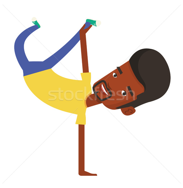 Young man breakdancing vector illustration. Stock photo © RAStudio
