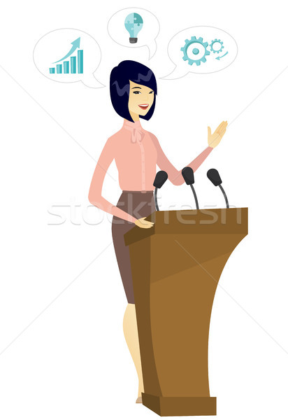 Politician discurs audienţă in spatele vector Imagine de stoc © RAStudio