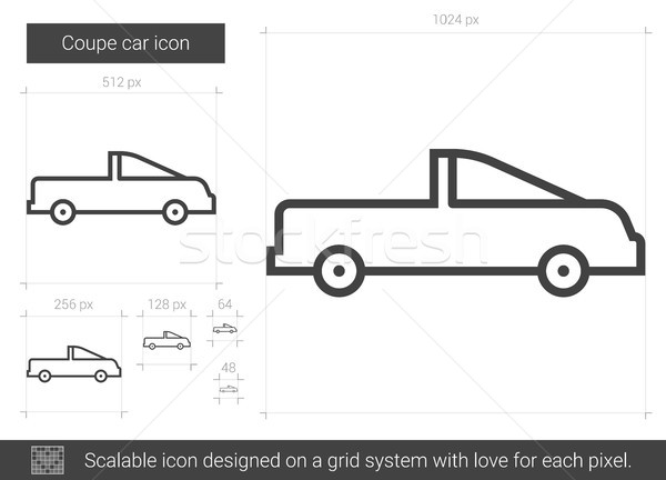 Coupe coche línea icono vector aislado Foto stock © RAStudio