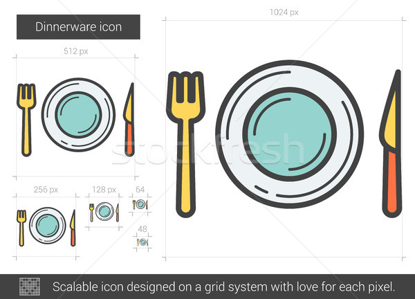 Foto stock: Linha · ícone · vetor · isolado · branco