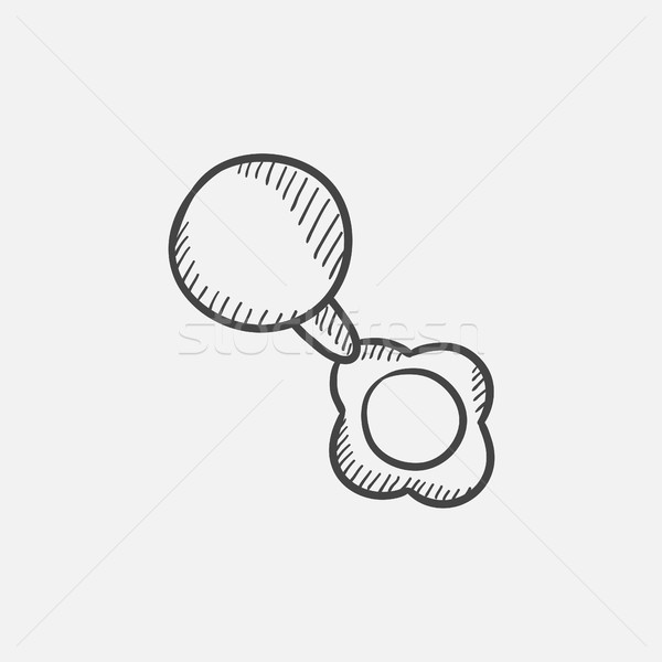 Baby rattle sketch icon. Stock photo © RAStudio