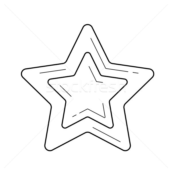 Star favori ligne icône vecteur isolé Photo stock © RAStudio