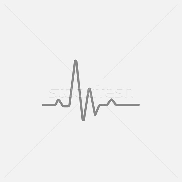 ütem kardiogram vonal ikon háló mobil Stock fotó © RAStudio