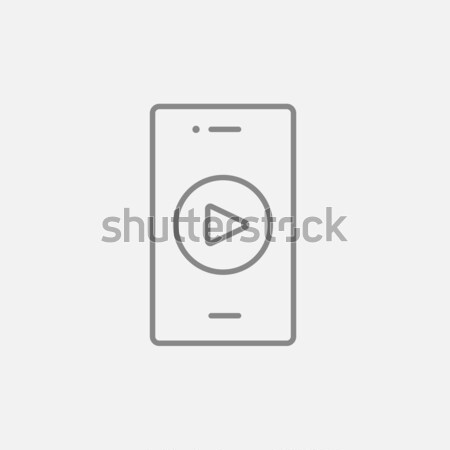 Smartphone line icon. Stock photo © RAStudio