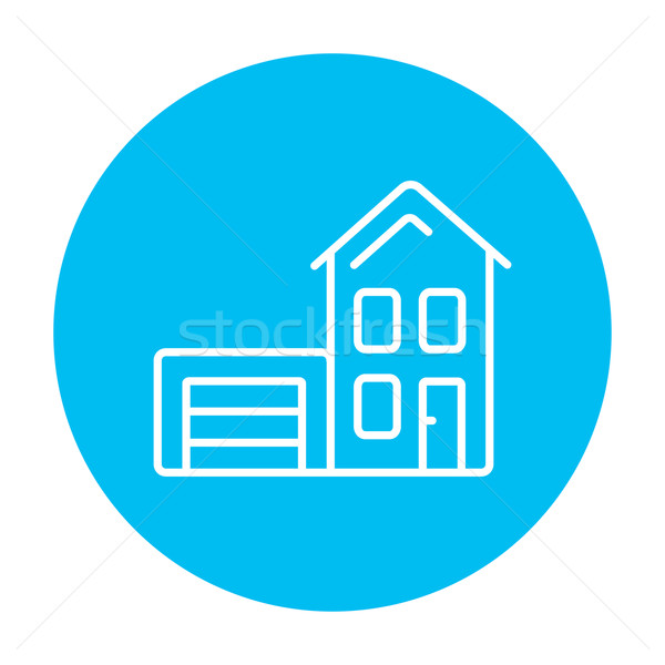 House with garage line icon. Stock photo © RAStudio