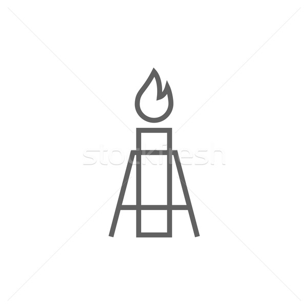 газ вспышка линия икона уголки веб Сток-фото © RAStudio