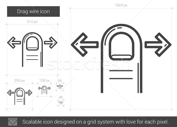 Drag wire line icon. Stock photo © RAStudio