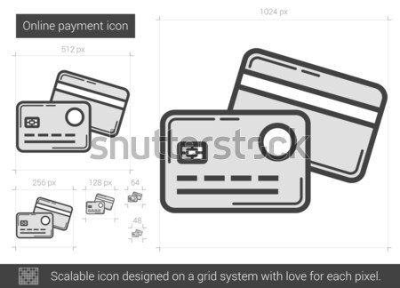 Online payment line icon. Stock photo © RAStudio