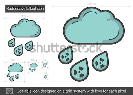 Radioactive fallout line icon. Stock photo © RAStudio