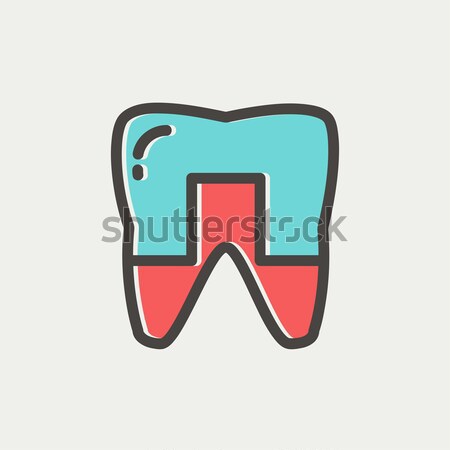 Filled tooth line icon. Stock photo © RAStudio