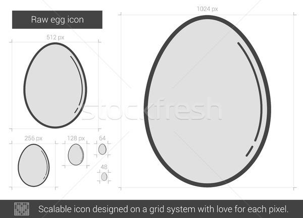 Raw egg line icon. Stock photo © RAStudio
