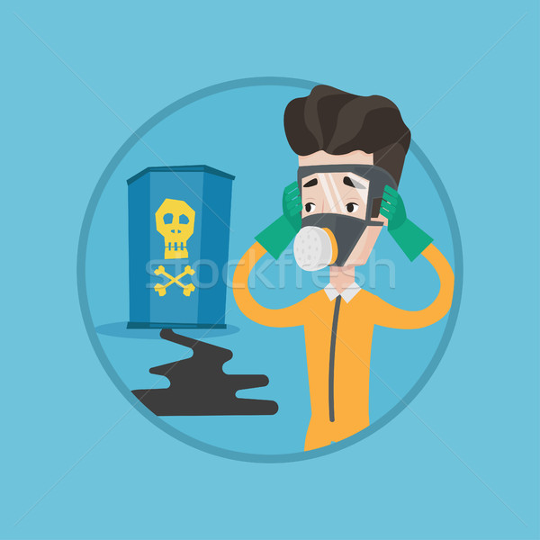 Man in radiation protective suit. Stock photo © RAStudio