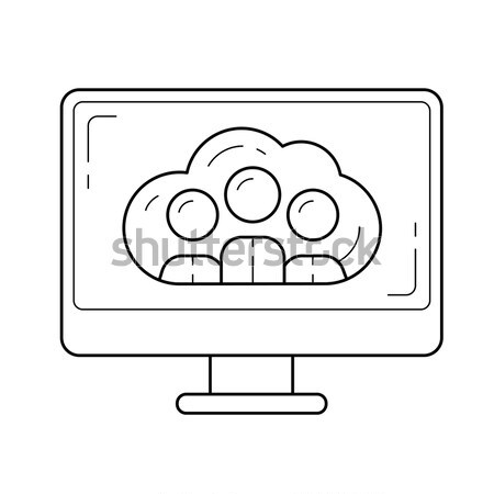 Cloud computing line icon. Stock photo © RAStudio