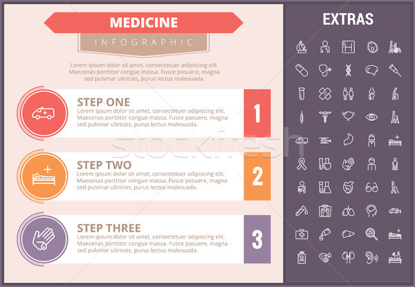 Medicine infographic template, elements and icons. Stock photo © RAStudio