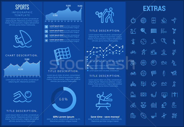 Deportes infografía plantilla elementos iconos personalizable Foto stock © RAStudio