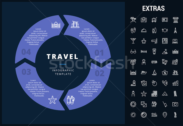 Travel infographic template, elements and icons. Stock photo © RAStudio