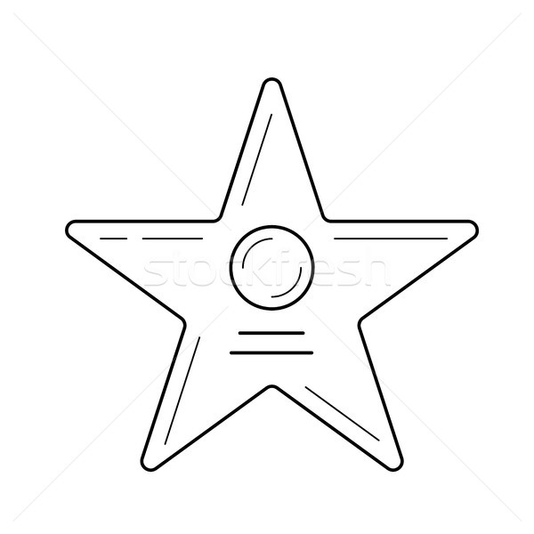 Stock photo: Movie star line icon.