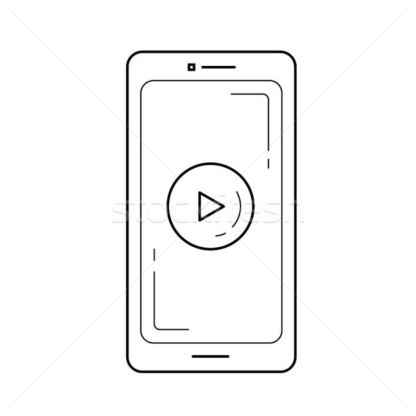 Media player line icon. Stock photo © RAStudio