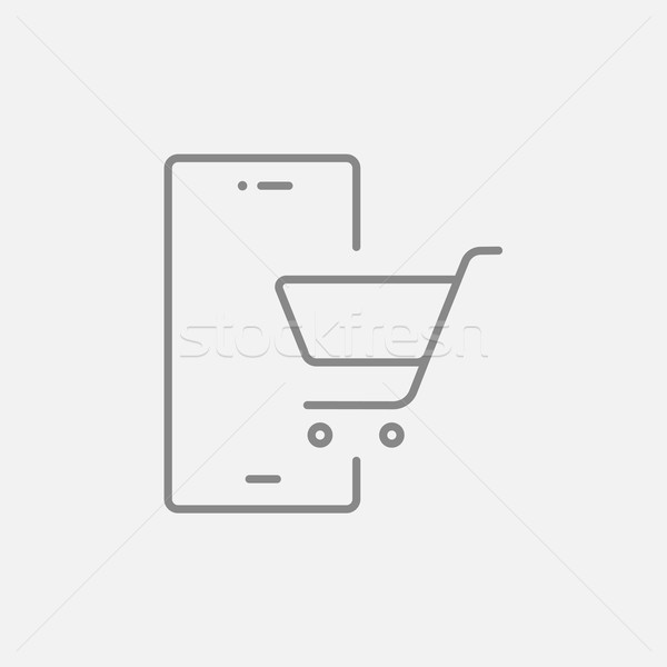 Online shopping line icon. Stock photo © RAStudio