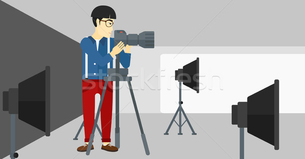 Photographe travail caméra asian photo [[stock_photo]] © RAStudio